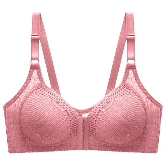 Mrat Clear Strap Bras for Women Womens Bowknot Solid Color Comfortable Hollow Out Bra Underwear No Underwire Tshirt Bra L_19 Purple M