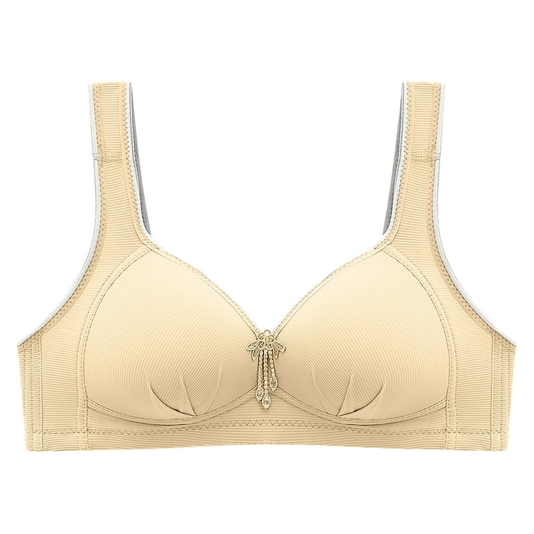 Mrat Clearance Clear Strap Bras for Women Printed Push up Strapless Large  Breasts Bralettes for Women Push up Clear Strap Bras for Women Daily Bra  Underwear Beige M 