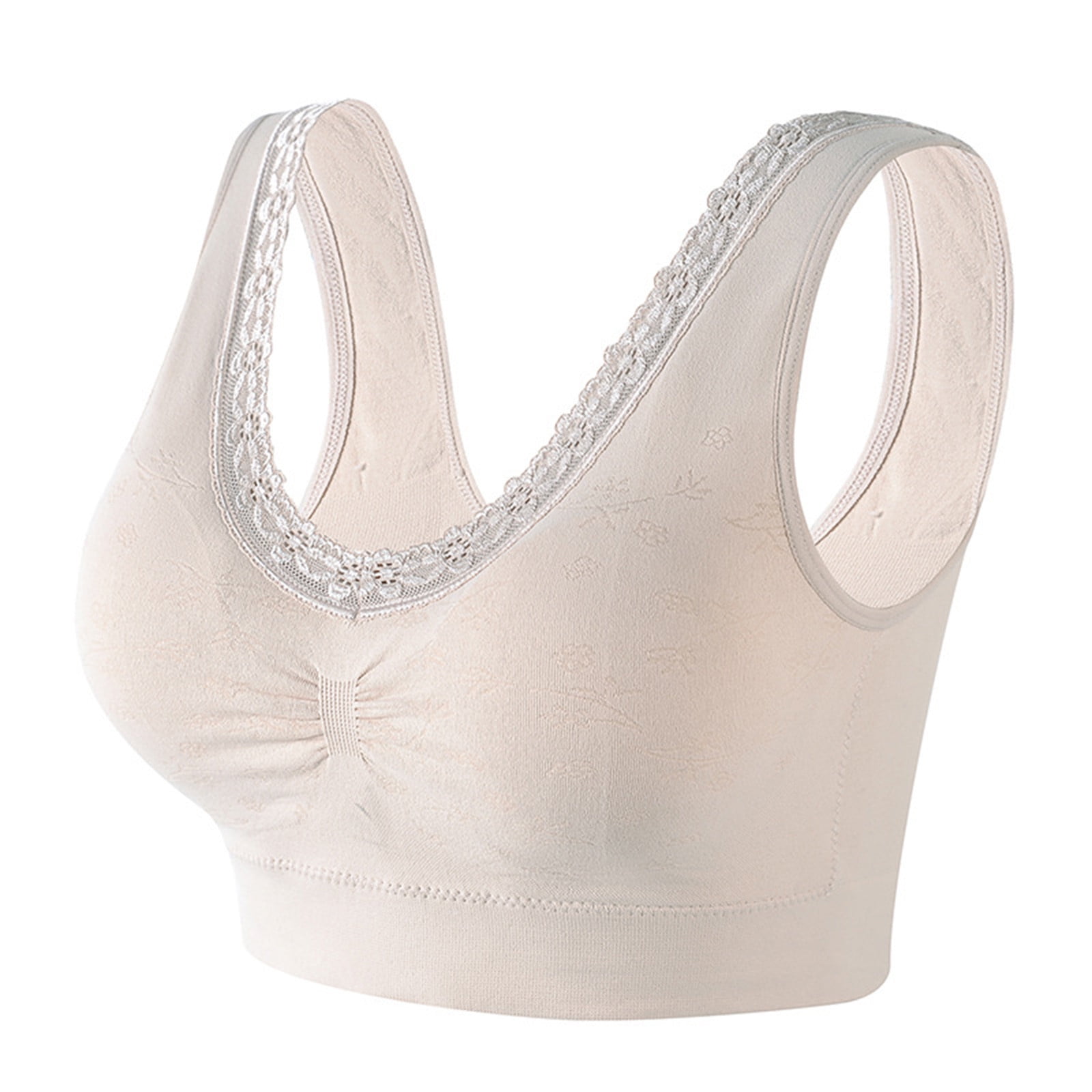 Mrat Clearance Clear Strap Bras for Women Seamless Sports Bra WireFree Bralettes with Support
