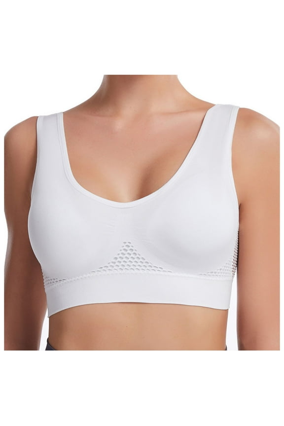 Comfortable Bras for Women Women's Vest Yoga Comfortable Wireless Underwear Sports Bras Brass Hose Nozzle Yoga Bras for Women Wireless Strapless Bras for Women White XXXXL