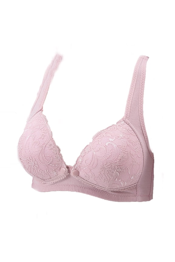 Mrat Cotton Bras for Women Front Closure Plus Size Plus Size Bralettes for Women Cotton Bras for Women Back Adjustment Yoga Running Bra S