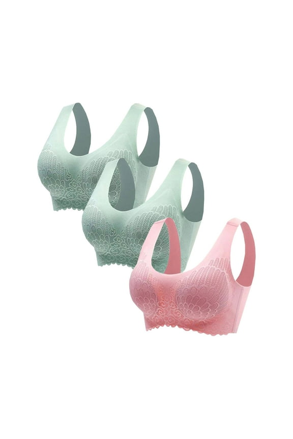 Clearance High Neck Sports Bras for Women Clearance Women Tops Bra Wire-Free Underwears Base Vest Style Sports Lingerie Black Bra L_20 Green M