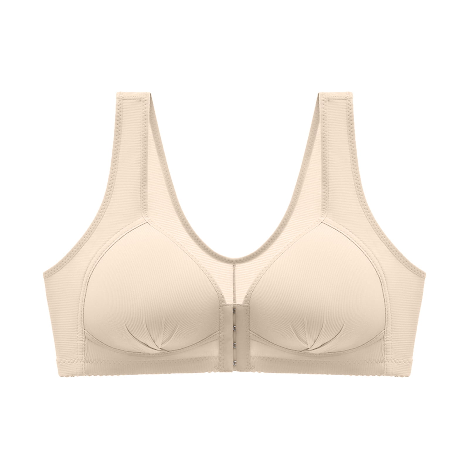 Mrat Clearance Lace Bralettes for Women Push up Plus Size Daisy Bras for  Plus Size Elderly Front Closure Sports Padded Strapless Bandeau Bras No  Sweat Strapless Bras for Women Beige M 