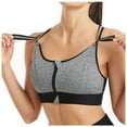 thumbnail image 1 of Mrat Clearance Ladies Bras without Wire Yoga Comfortable Wireless Bras Plus Size Push up Bralette High Impact Sports Underwear Sports Bras Gray_A 3XL, 1 of 3