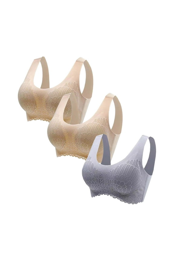 Ladies Sports Bras Women Tops Bra Wire-Free Underwears Base Vest Style Sports Lingerie Bodysuit with Built in Bra L_21 Gray 2XL