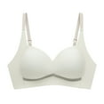 thumbnail image 1 of Mrat Nursing Bras for Pumping Hands Free Casual Front Button Shaping Cup Shoulder Strap Underwire Bra Plus Size Wire-Free Sleeping Bra L_13 Beige 36, 1 of 9