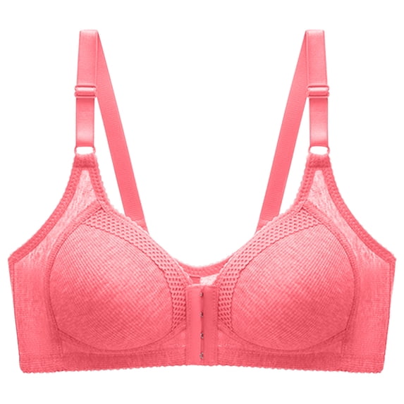 Mrat Clearance Plus Size Bras Clearance Womens Bowknot Solid Color Comfortable Hollow Out Bra Underwear Shelf Bra L_19 Pink L
