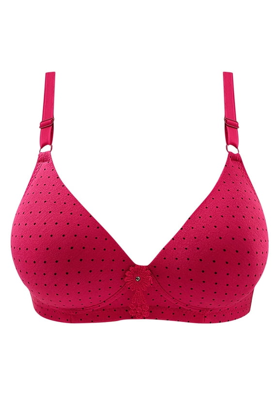 Mrat Plus Size Bras for Women Embroidered Comfortable Breathable Bra Underwire Bralettes for Women Push up Plus Size Bras for Women Underwear 2XL