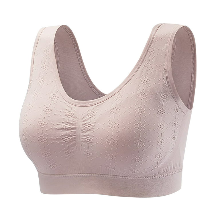 Mrat Clearance Push up Bras for Women Tank Tops with Built in Bandeau Sports  Bras Plus Size Seamless Yoga Running Bras for Large Breasts Comfort  Wireless Sports Bra High Support Rose Gold