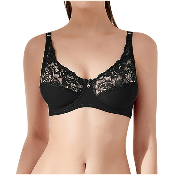 Mrat Clearance Push up Bras for Women Wireless Push up Cotton Sports Nursing Bralette Criss Cross Push up Clear Bra Straps Back Shapewear Sports Bras for Women High Support Black 38