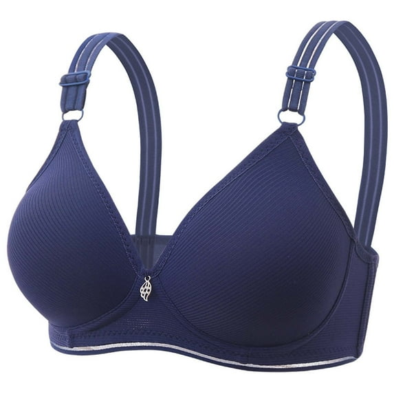 Mrat Push up Sports Bras for Women Lace-U-Back Lifting Bra Plus Size Wire-Free Lace V Neck Criss Cross Back Bralette Push up Sports Bras for Women Lifts Supports Breast Bras Blue 40/90B