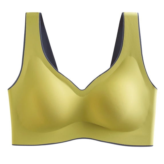 Mrat Racerback Bras for Women Bandeau Bras Long Line Bras Lace Crop Cami Tops Sheer Wire-Free Longline Bralette Strapless Plus Size Strapless Bras Lingerie Bras Green L