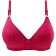 thumbnail image 1 of Mrat Clearance Racerback Bras for Women Strapless Large Breasts Swim Under Swimsuit Racerback Bralettes Comfort Wireless Bralette Tops Comfort Wireless Bras for Women Push up Hot Pink M, 1 of 4