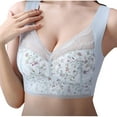 thumbnail image 1 of Mrat Clearance Seamless Bras for Women Sports Beauty Back Daisy Bras No Underwire Full Support Strapless Bandeau Bra Large Chest Show Small Thin Bra Underwear Light Blue_S XL, 1 of 4