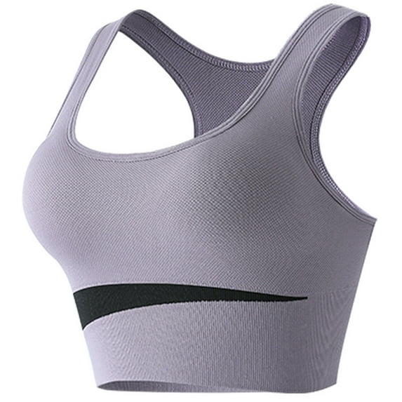 Mrat Clearance Sleep Bras for Women Clearance Women's Vest Yoga Comfortable Wireless Underwear Sports Bras Front Closure Sports Bras for Women Brass Monkey Purple M