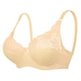 thumbnail image 1 of Mrat Clearance Sport Bras for Women Plus Size Lingerie Bras for Older Tank Tops with Built in Bras Plus Size Sports Bra Underwired Push Up Lace Bra Beige_P S, 1 of 2