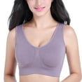 thumbnail image 1 of Mrat Clearance Sports Bras for Women High Support Seamless Sports Bra Wire-Free Seamless Bralette for Women Bras for Back Sports High Support Yoga Bra with Removable Pads Gray 5XL, 1 of 3