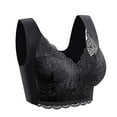 thumbnail image 1 of Mrat Strapless Bras for Women Large Bust Women Lace Bra Wire-Free Underwear One-Piece Bra Everyday Underwear Boomba Bra L_5 Black XL, 1 of 2