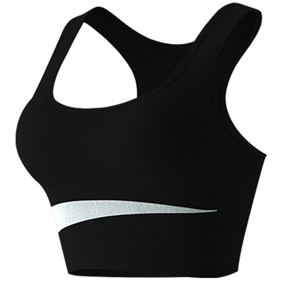 Mrat Strapless Bras for Women Yoga Comfortable Wireless Plus Size Sports Bras Sports Bras Padded Clear Straps Underwear Sports Bras Black_B M
