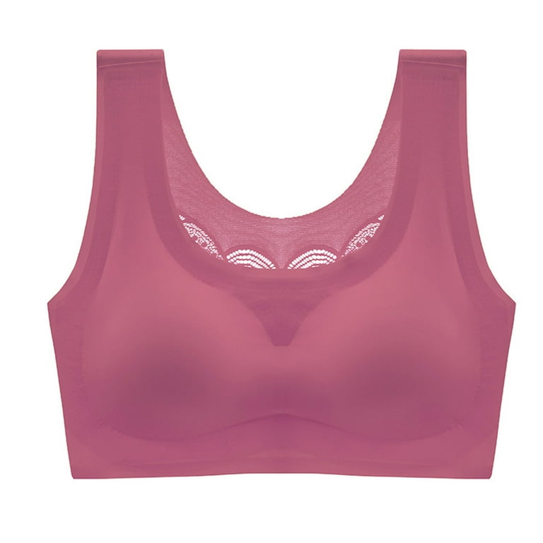 Mrat Clearance Front Closure Wireless Bras for Women Clearance Women's No  Wire Lactation Vest Bra Back Adjustment Yoga Running Bra Comfortable Bra 6  Pink 4XL 