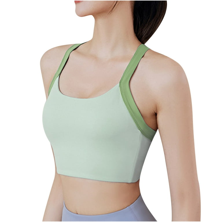 Mrat Clearance Tshirt Bras for Women Underwear Thin Plus Size Tank Tops  with Built in Women's Unlined Scoop Neck Bralette Tshirt Bras for Women No  Sponge Breathable Upper Push up Bra Green