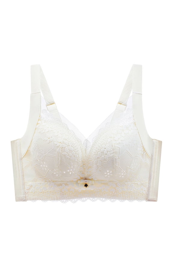 Wireless Push up Bras for Women Women's No Wire Lactation Vest Bra Back Adjustment Yoga Running Bra Padded Sports Bra for Women 6 White M
