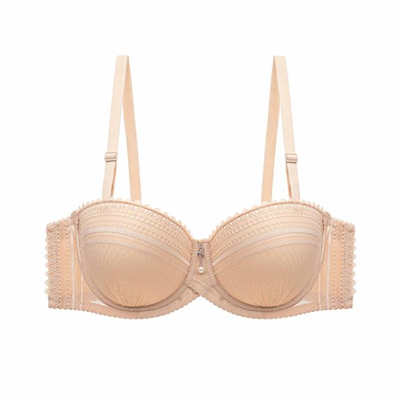 Mrat Clearance Women's Long Line Bras Women Lace with Color Double Plus Size Bralettes for Women Breasted Cotton Bralettes for Women Push Up Bra Khaki_DD M