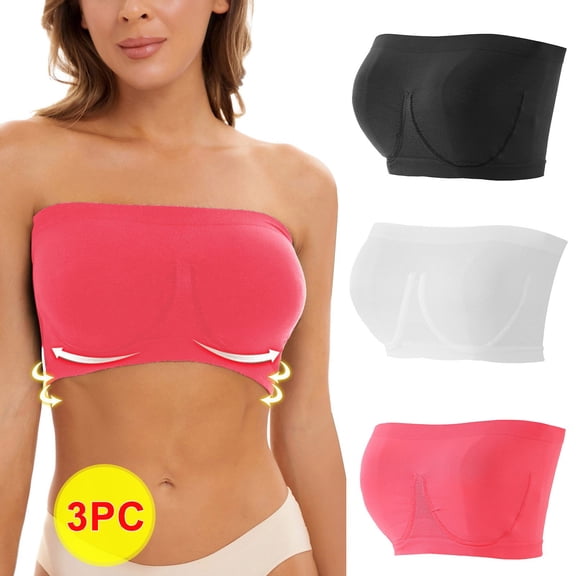 Mrat Womens Sports Bras Push up Strapless Unlined with Underwire Bras Underwire Compression Front Closure Zip Front Lace Bralette with Support T Back Bralette for Women with Support White L