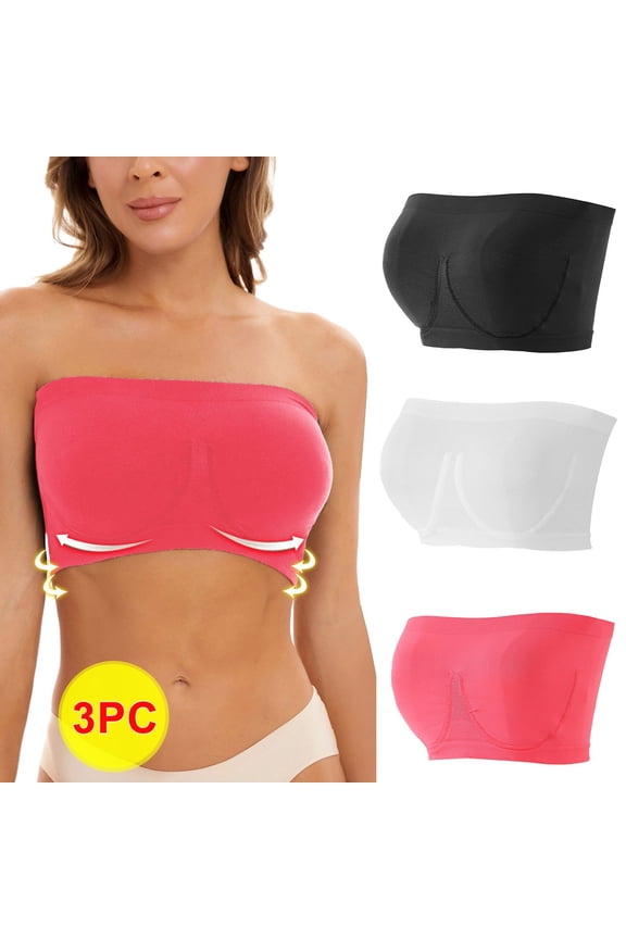 Womens Sports Bras Push up Strapless Unlined with Underwire Bras Underwire Compression Front Closure Zip Front Lace Bralette with Support T Back Bralette for Women with Support White L