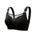 thumbnail image 1 of Mrat Comfortable Sports Bras for Women Push up Bras Women's Plus Size Seamless Mesh Lace Bra Breathable No Underwire Bras with Support Lift Underwear S-275 Black 44, 1 of 4