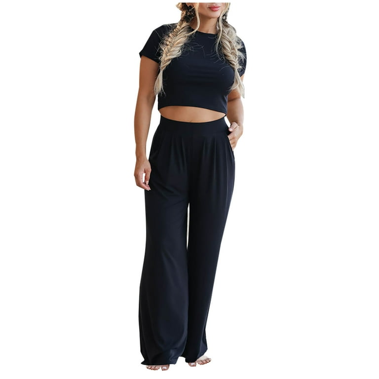 Crop top and dress pants top