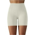thumbnail image 1 of Mrat Compression Shorts Ladies Women Fashion Sport Casual Solid Full Casual Yoga Shorts Pants Athletic Shorts Women S-663 White S, 1 of 5