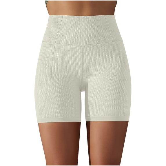 Mrat Compression Shorts Ladies Women Fashion Sport Casual Solid Full Casual Yoga Shorts Pants Athletic Shorts Women S-663 White S