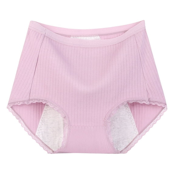Mrat Cotton Seamless Underwear Women Women's Large Solid Color Leak Proof Menstrual Underwear High Waisted Seamless Underwear for Women S-265 Khaki XXL