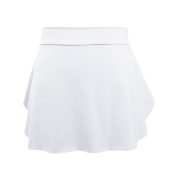 Mrat Elastic Waist Pleated Skirt Women Wrap Skirt Ladies Half Skirts Dance Skirt Summer Beach High Waisted Skirts Scooter Skirt S-25 White XXL