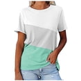 thumbnail image 1 of Mrat Fall Tops For Women Short Sleeve Round-Neck Blouses & Shirts Fashion Ladies Summer Round-Neck Print Casual T-shirt Blouse Loose Crop Tops For Female, 1 of 8