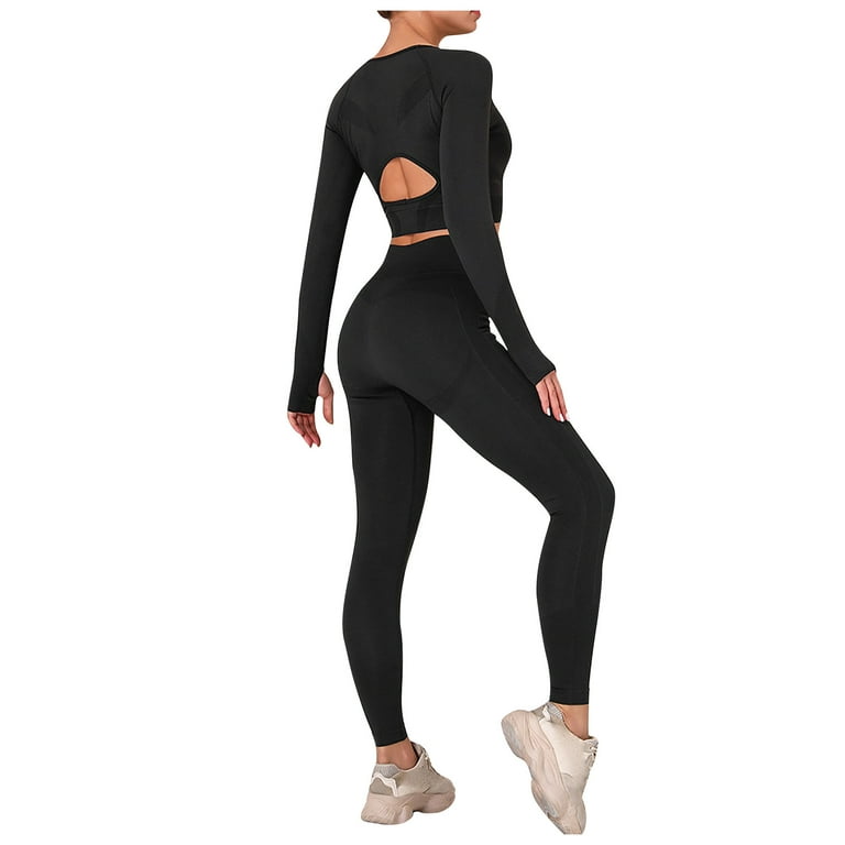 Sports Yoga Pants For Women Casual Solid Solor Straight Sleeve