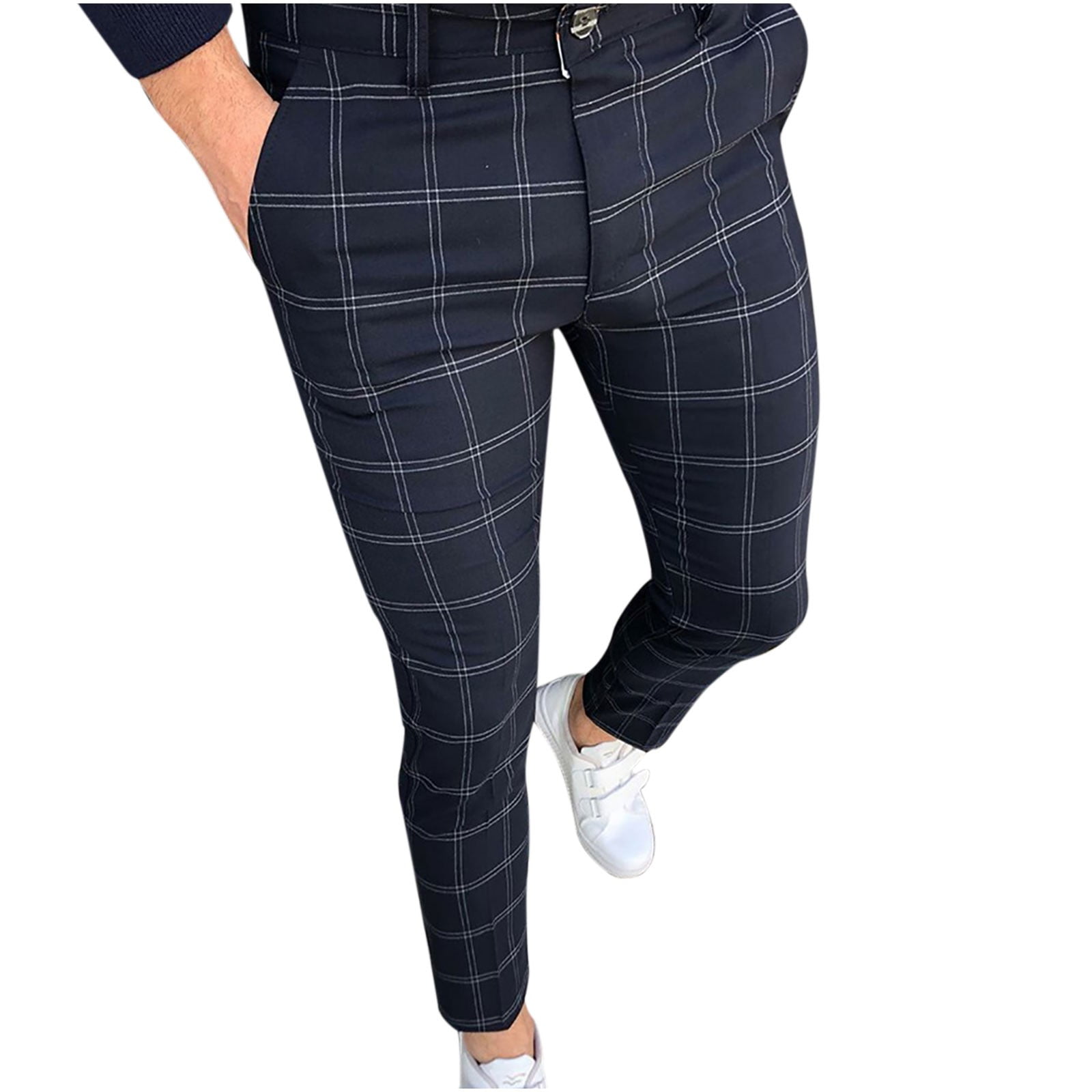 Mrat Full Length Pants Loose Pants with Pockets Men Fashion