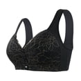 thumbnail image 1 of Mrat Half Bras for Women Ladies Traceless Comfortable No Steel Ring Breathable Gathering Front Opening Buckle Bra Woman Underwear S-13 Black 52, 1 of 7