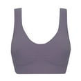 thumbnail image 1 of Mrat Half Bras for Women Women Solid Color Plus Size Ultra-Thin Large Bra Sports Bra Full Bra Cup Tops S-91 Dark Purple,Purple,Light blue XXL, 1 of 6
