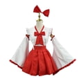 thumbnail image 1 of Mrat Halloween Costumes Womens Cute Maid Outfit with Matching Girl Dress Women's Clothing Master Set with Bow Tie Party S-140 Red-a S, 1 of 5