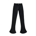 thumbnail image 1 of Mrat High Waisted Cozy Pants Women's Slim, Super Leggy, Long, Slim, and Personalized Horseshoe Pants Womens Elastic Waist Pants S-282 Black M, 1 of 2