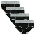 thumbnail image 1 of Mrat High Waisted Panties for Women Women Color Patchwork Briefs Panties Underwear Knickers Bikini Underpanties Women's Boxers Briefs S-37 Black M, 1 of 9