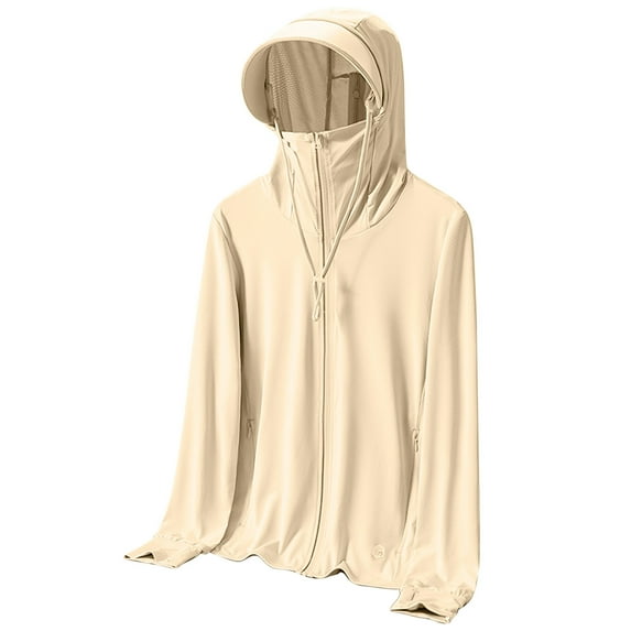 Mrat Hooded Rain Jacket for Lady Women's Outdoor Wear Sports Wear Women's Cycling Wear Sun Protection Clothing Outdoor Water Proof Hooded Raincoat S-89 Yellow XXL