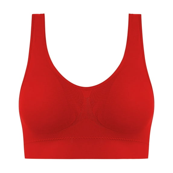 Mrat Lace Bras for Women Ladies Traceless Comfortable One-Piece No Steel Ring Breathable Gathering Bra Woman Underwear Seamless Bras for Women Skim S-245 Red-A Xl