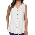 thumbnail image 1 of Mrat Lace Tank Tops for Women Women's Vintage Eyelet Tank Tops Button up Sleeveless Vests Plus Size Summer Casual Cute Peplum Vests S-346 White XXL, 1 of 6