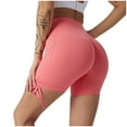 thumbnail image 1 of Mrat Ladies Drawstring Pants Women High Waisted Hip Lifting Fitness Yoga Shorts High Waisted Cargo Pants Women S-674 Pink-A L, 1 of 2