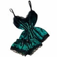 thumbnail image 1 of Mrat Ladies Lingerie Oversize Suspender Lace Pajama Suit Pajama Dress Home Wear Underwear Suit Cozy Pajamas for Women Soft S-47 Green L, 1 of 4