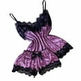 thumbnail image 1 of Mrat Ladies Lingerie Oversize Suspender Lace Pajama Suit Pajama Dress Home Wear Underwear Suit Women's Pajamas Sets S-47 Purple XXL, 1 of 6