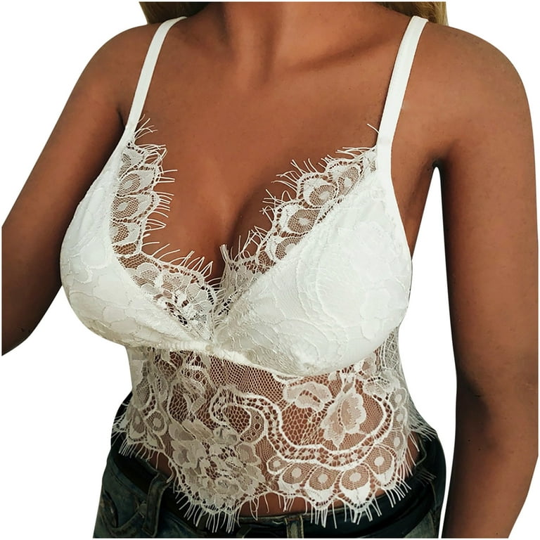 Mrat Lingerie Tops Lace Embroidered Lingerie Top Ladies Lace Cage